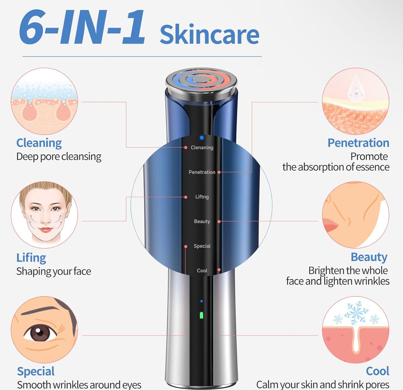 Sculpt-Lift 6-in-1 Facial Toning Device